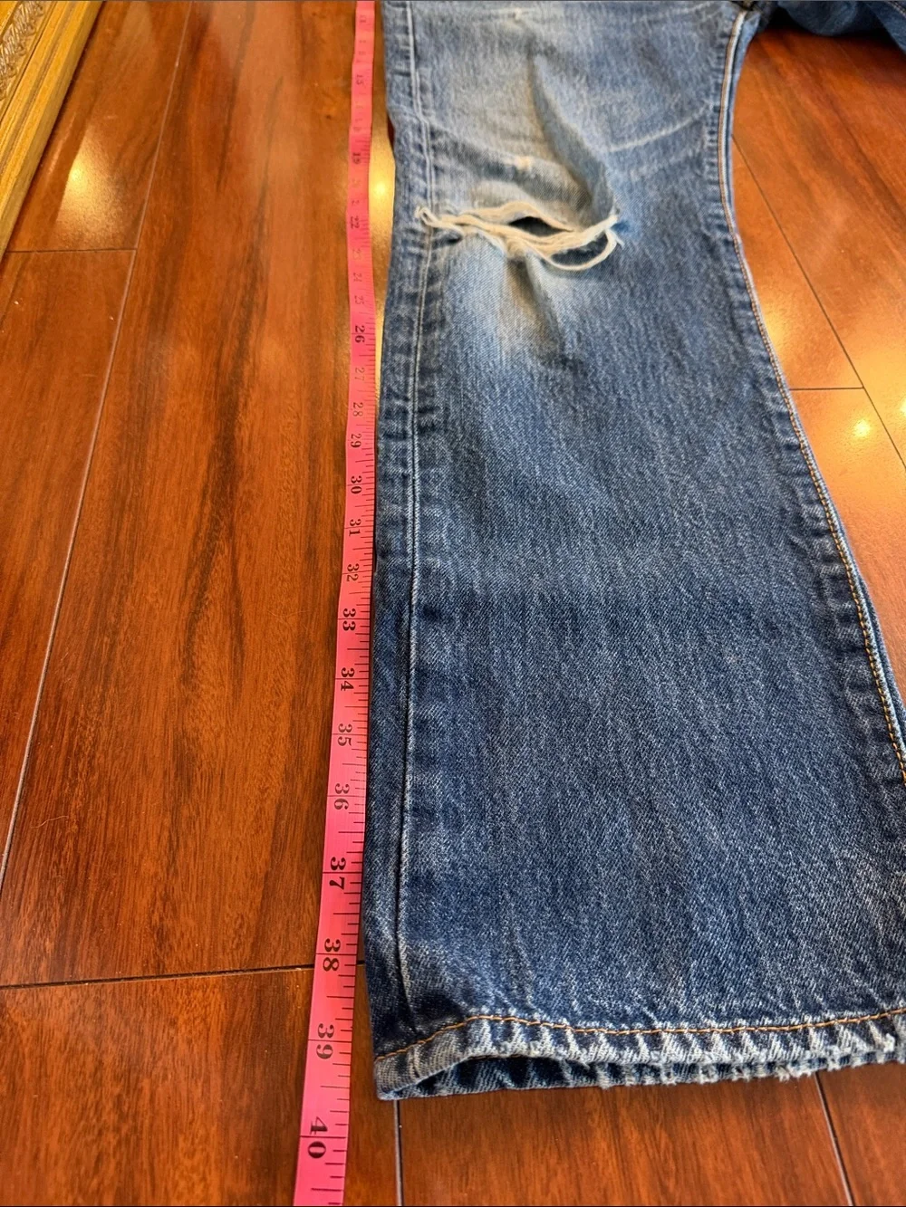 Levi's 501 Straight Jeans with Distress